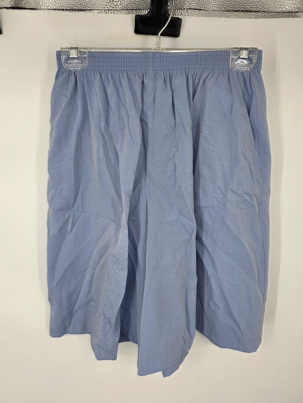 Alfred Dunner Shorts Size 8 Blue Pleated Elastic Waist Made In USA Vintage